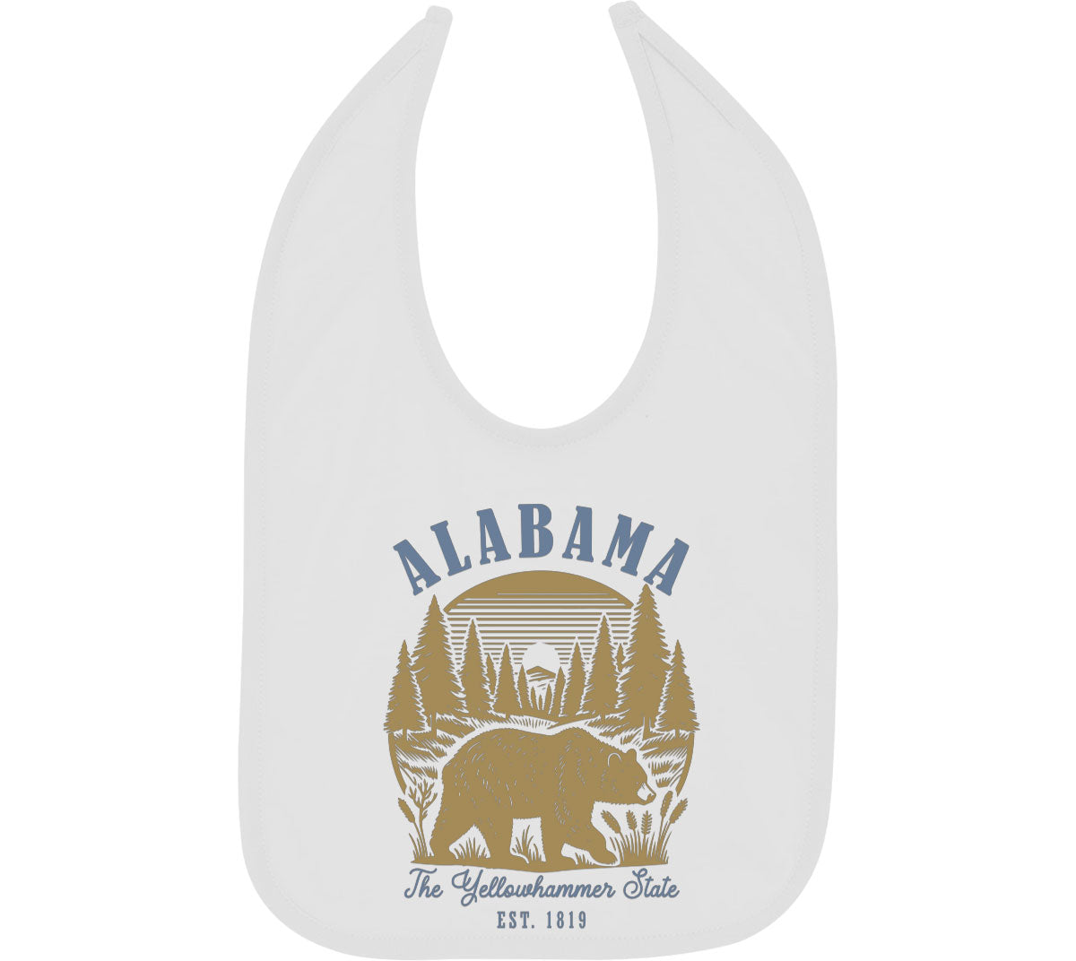 Alabama State Vintage Baby Bib
