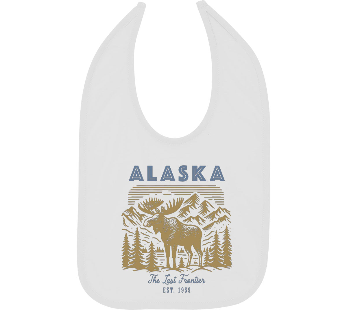 Alaska State Vintage Baby Bib