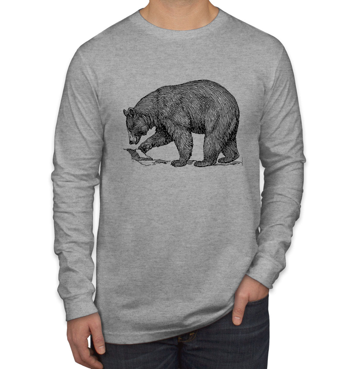 American Black Bear Men's Long Sleeve Shirt