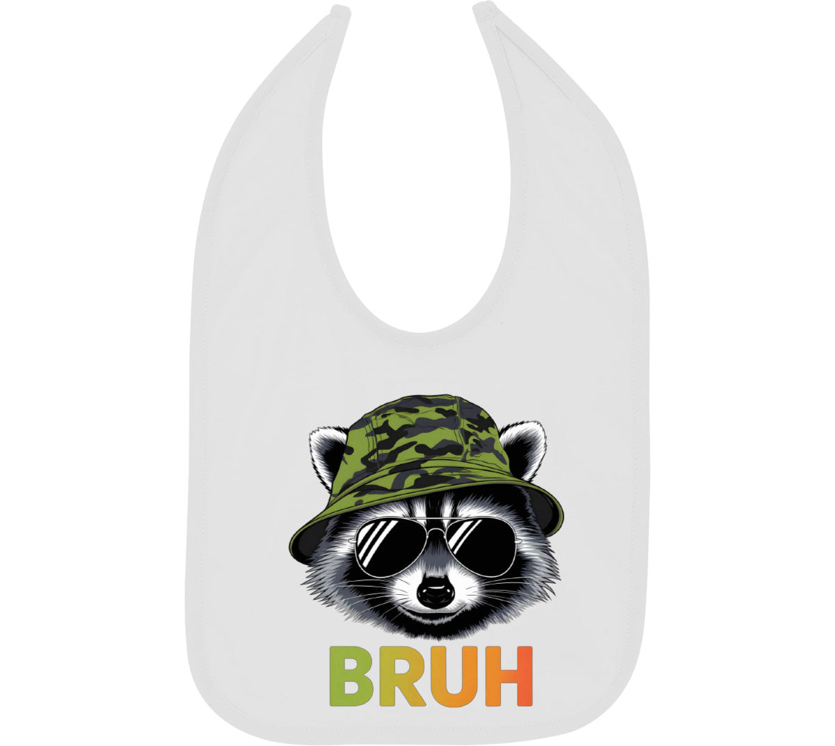 Cute Raccoon Bruh Baby Bib