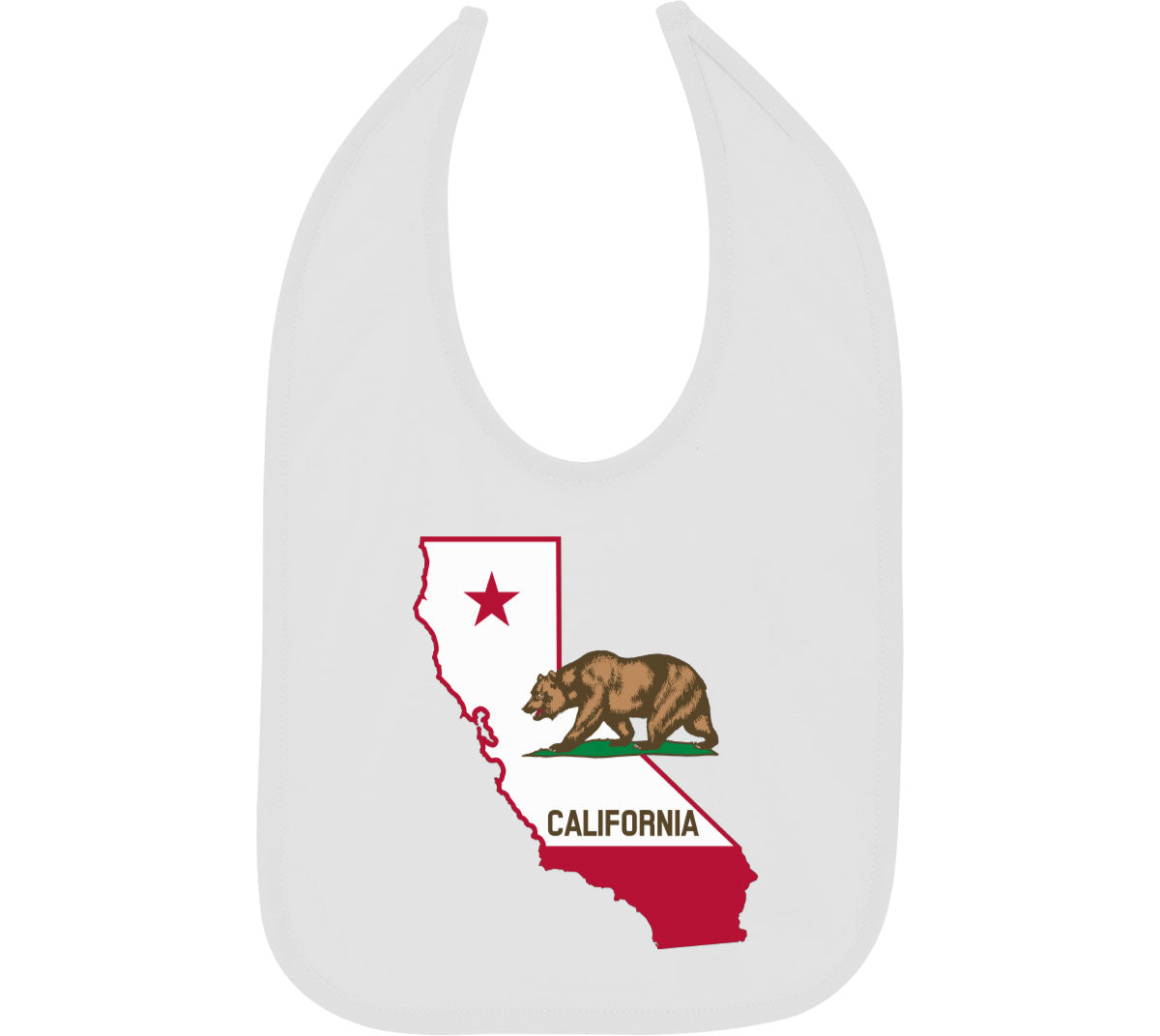 California State Flag Bear Baby Bib