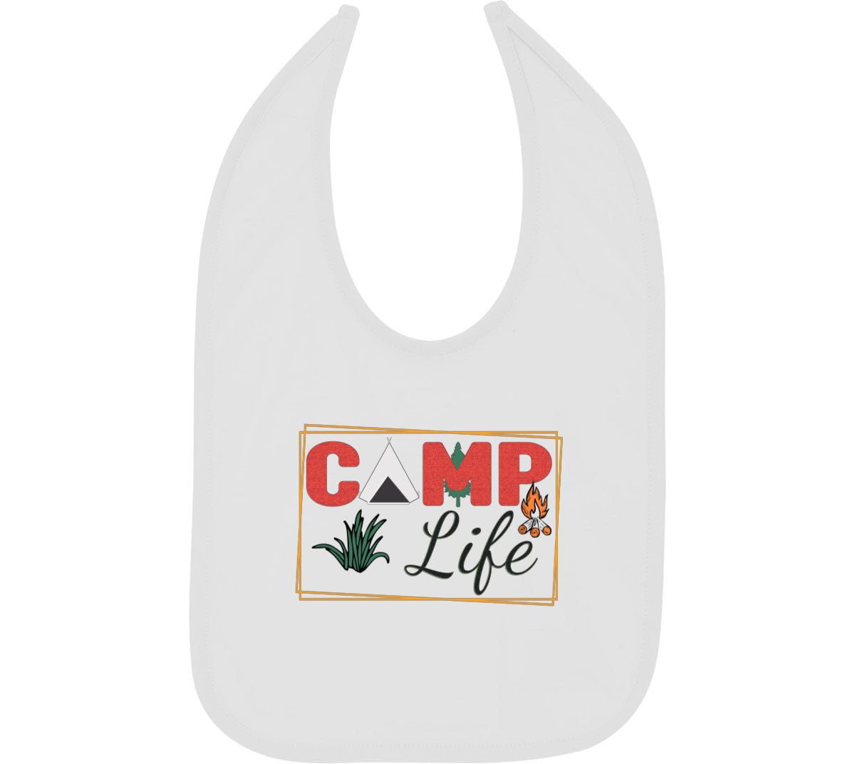 Camp Life Baby Bib