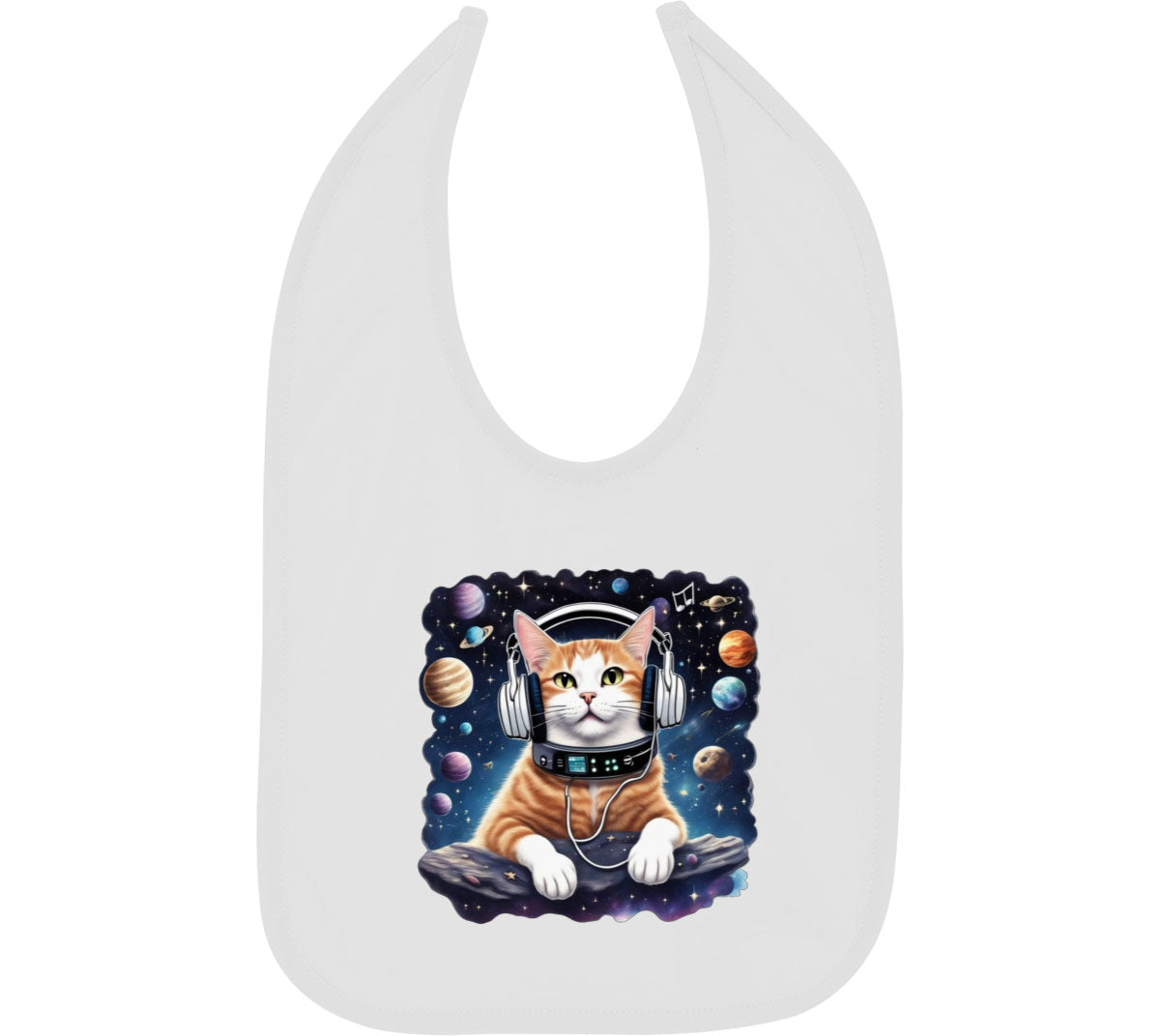 Cat In Space Baby Bib