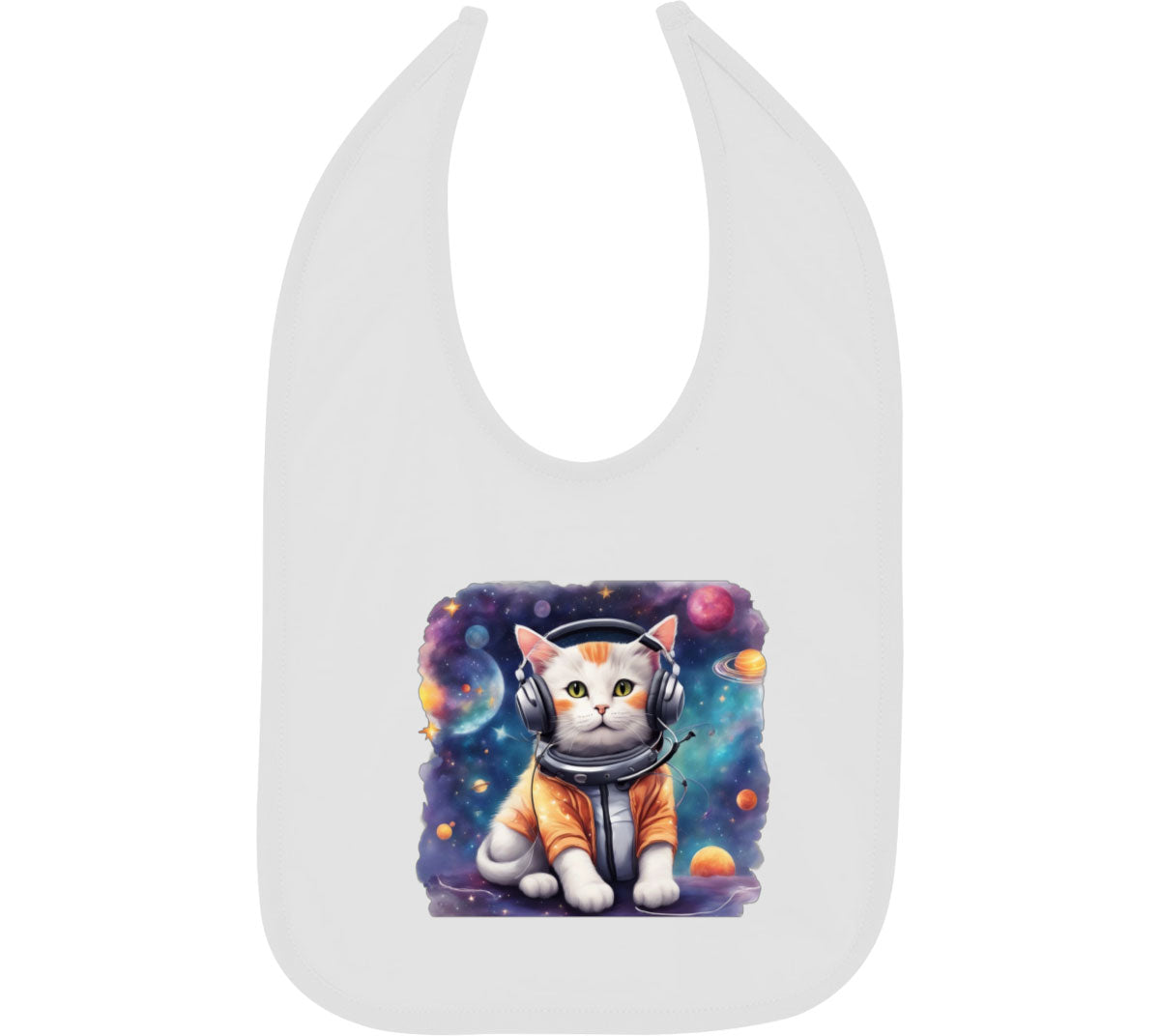 Cat In Space Baby Bib