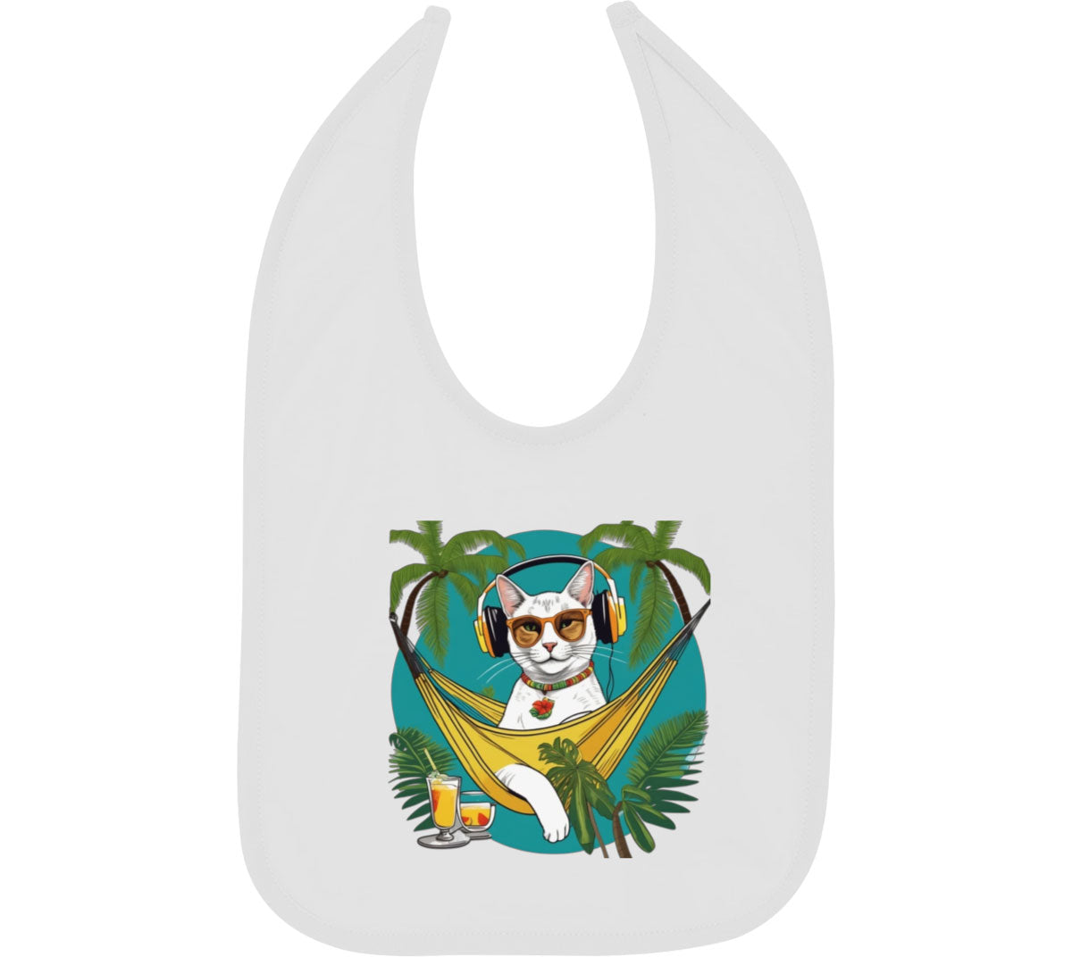 Cat On Vacation Baby Bib