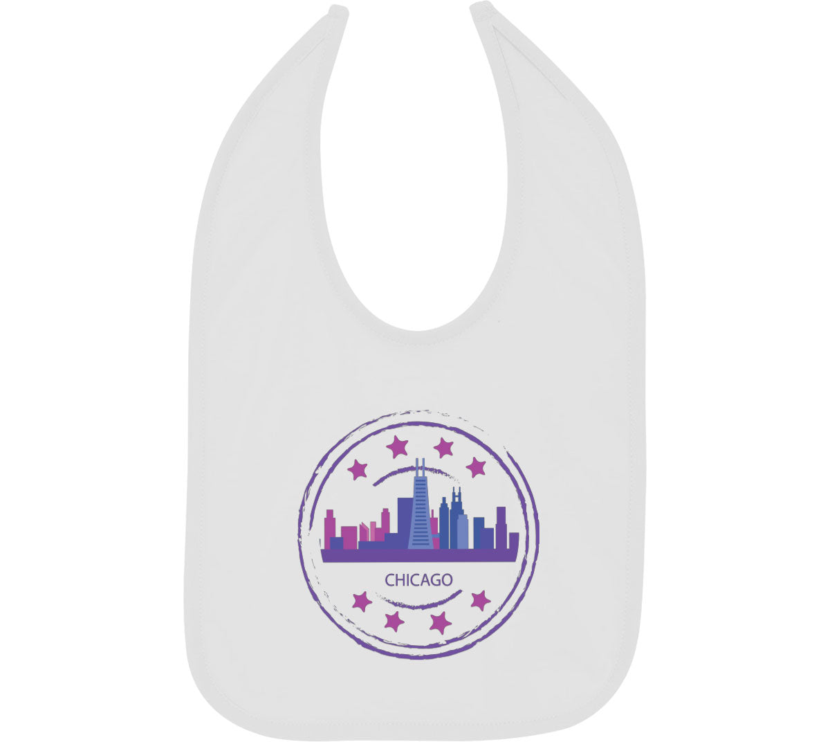Chicago Stamp Baby Bib