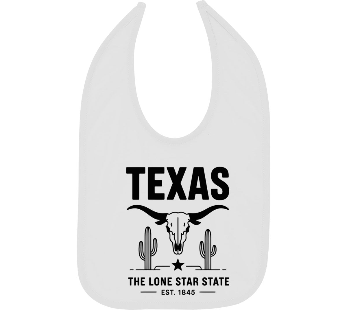 Texas Cityscape Illustration The Lone Star State Baby Bib
