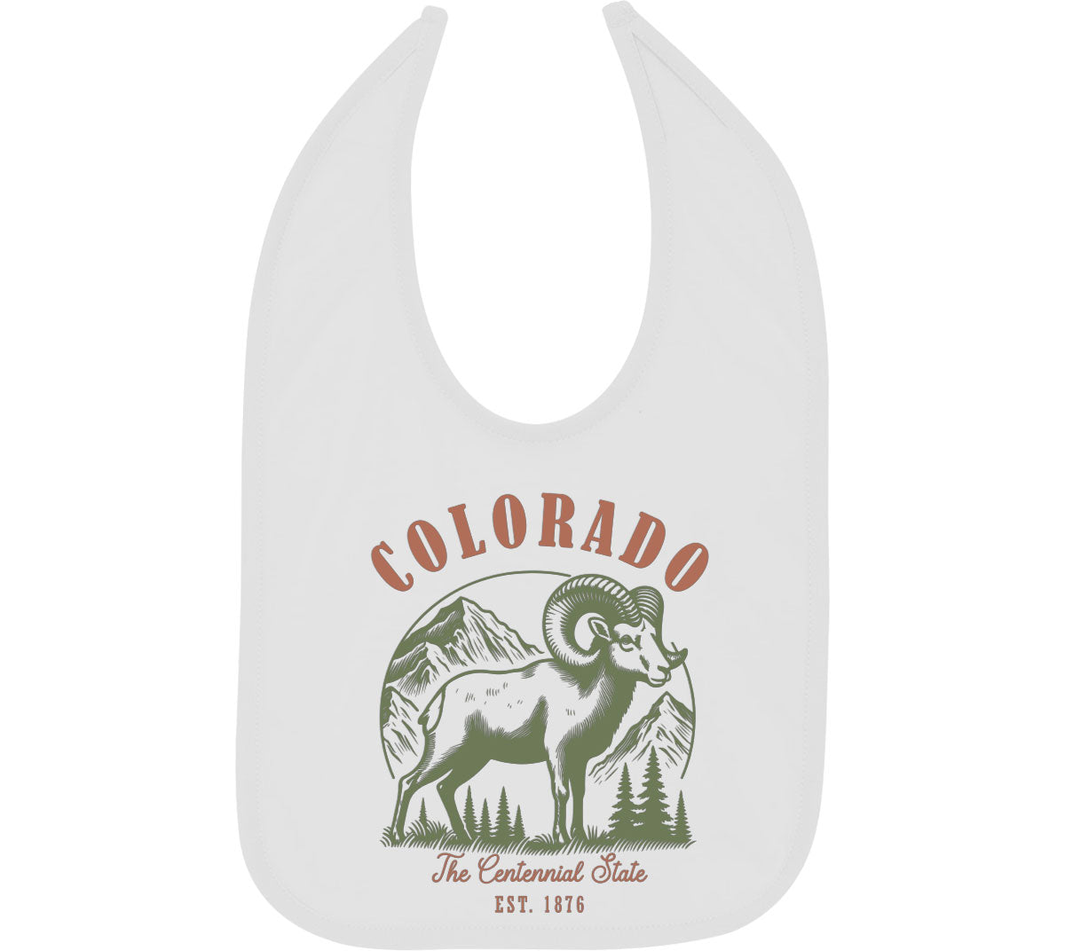 Colorado State Vintage Baby Bib