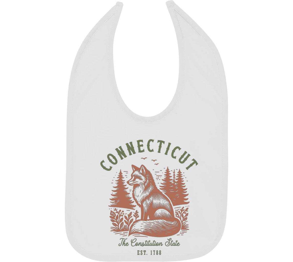 Connecticut State Vintage Baby Bib
