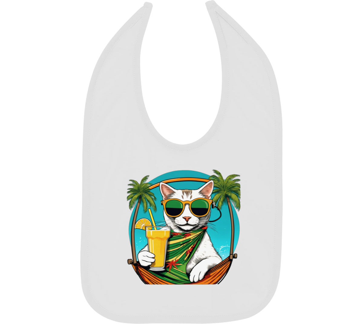 Cool Cat With Sunglasses Baby Bib