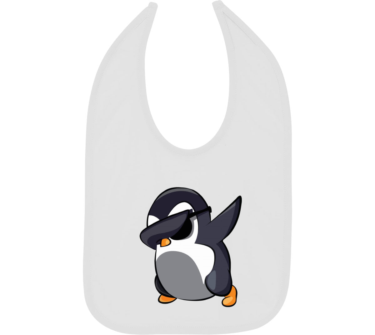 Dabbing Penguin Baby Bib