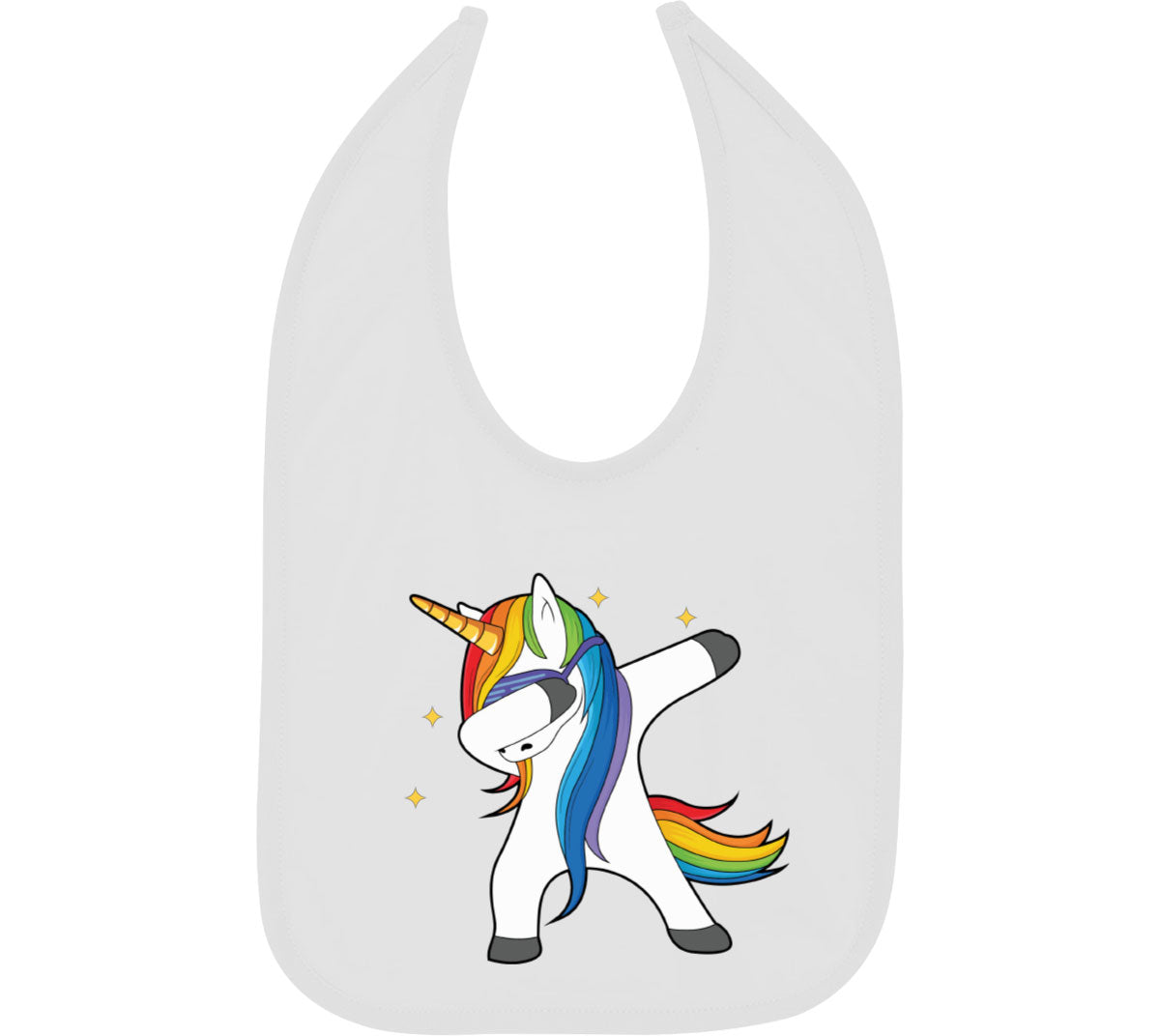 Dabbing Unicorn Baby Bib