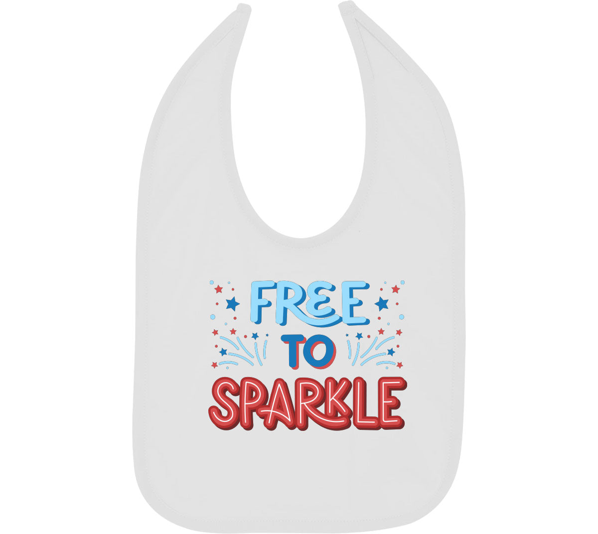 Free To Sparkle Patriotic Baby Bib