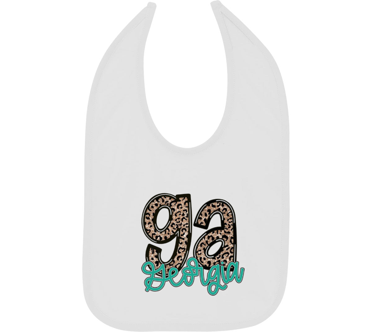 Georgia State Abbreviation Baby Bib