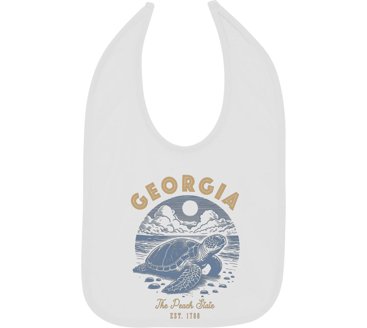 Georgia State Vintage Baby Bib
