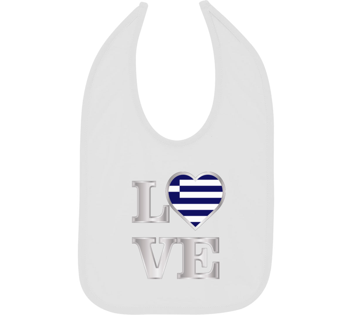 Greece Love Baby Bib