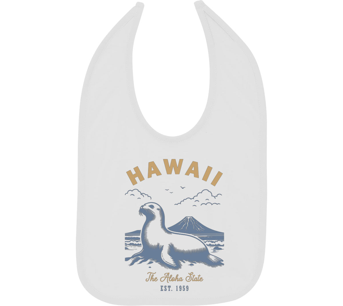 Hawaii State Vintage Baby Bib