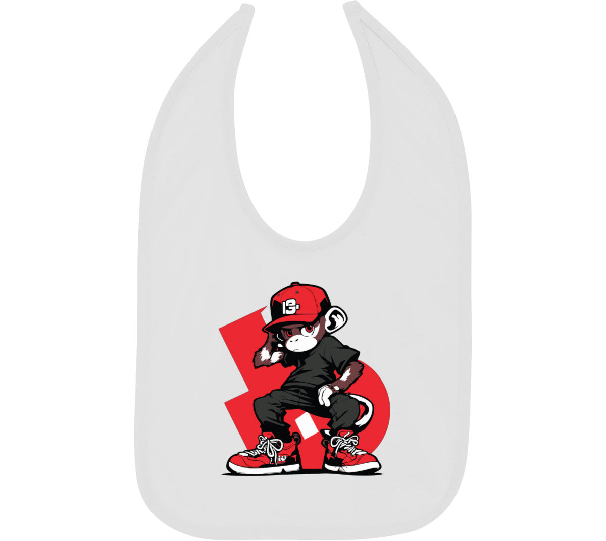 Hip Hop Monkey Baby Bib