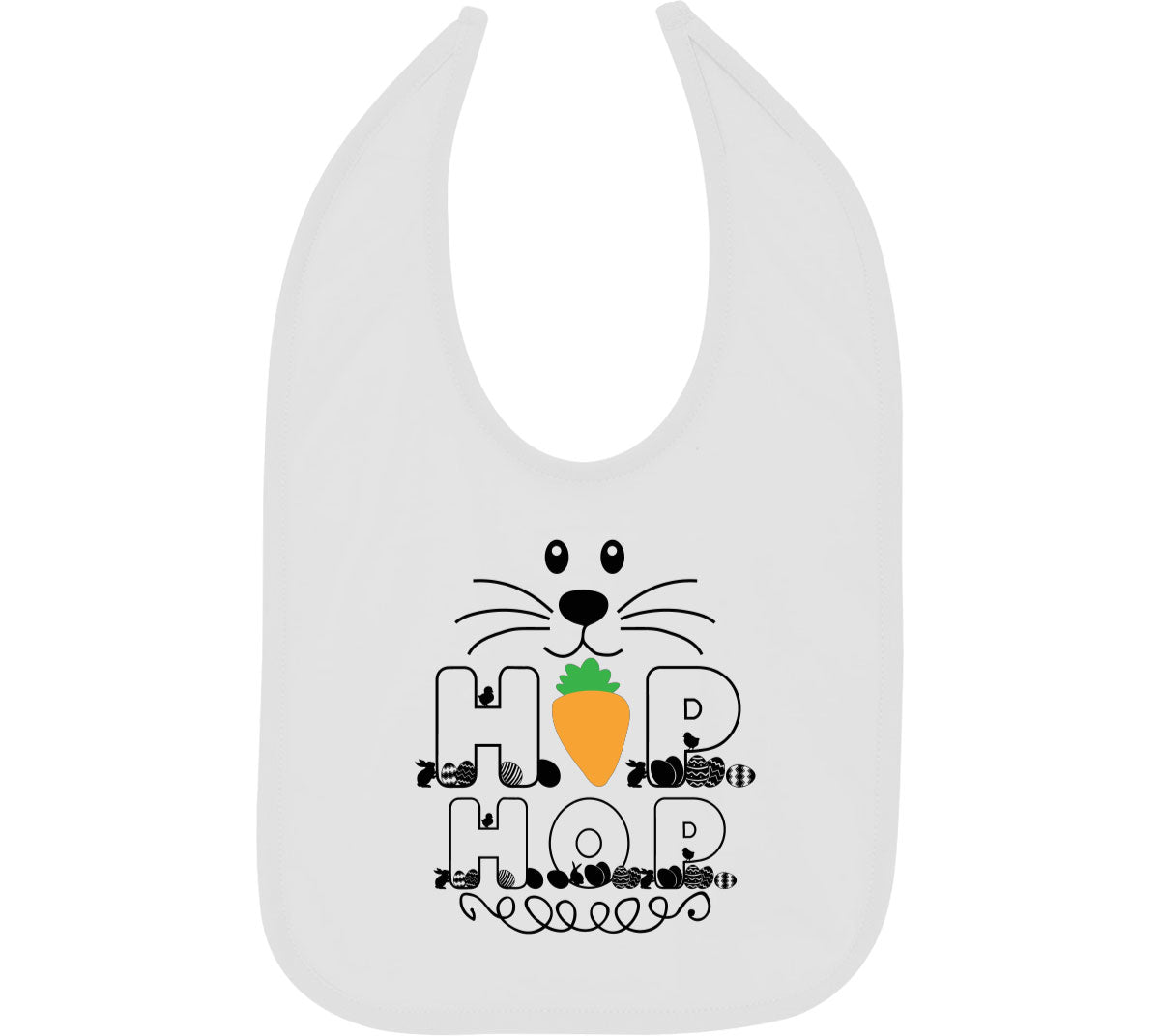 Hop Hop Bunny Easter Baby Bib