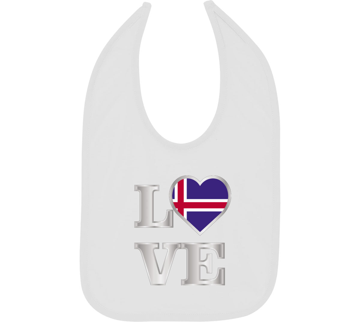 Iceland Love Baby Bib