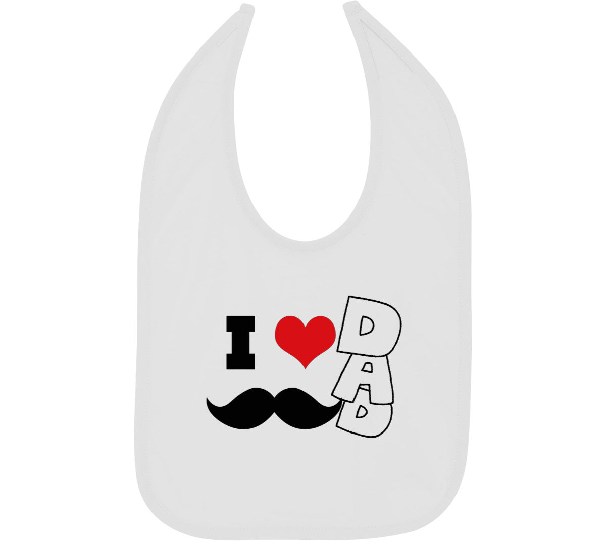 I Love Dad Father's Day Baby Bib