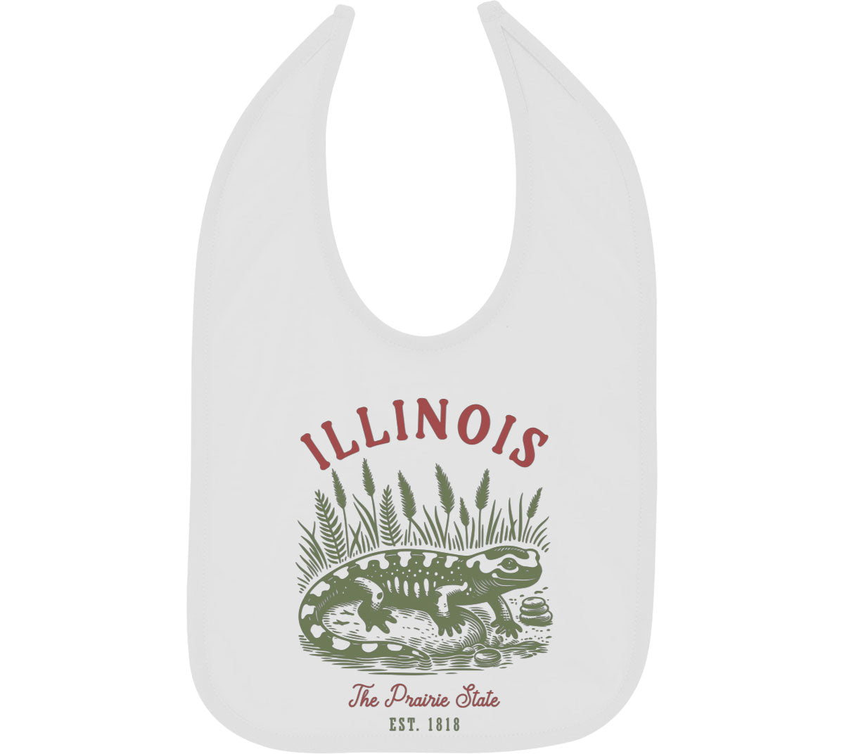 Illinois State Vintage Baby Bib