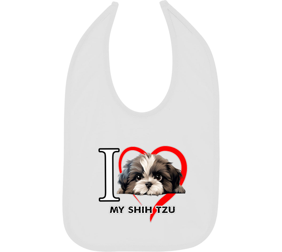 I Love My Shihtzu Dog Baby Bib