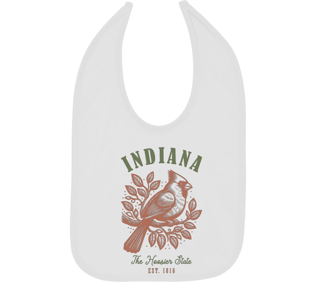 Indiana State Vintage Baby Bib