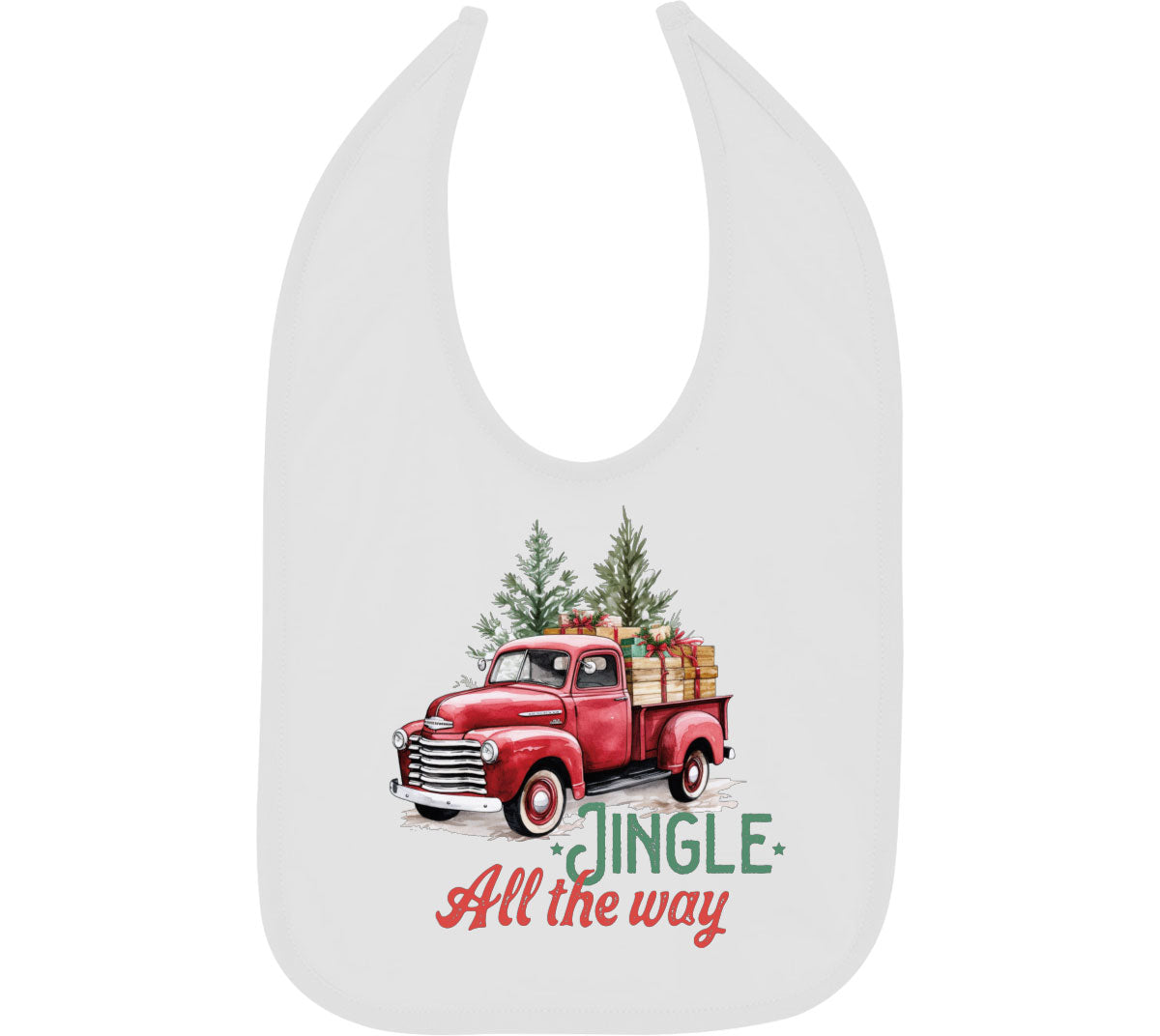 Jingle All the Way Christmas Baby Bib