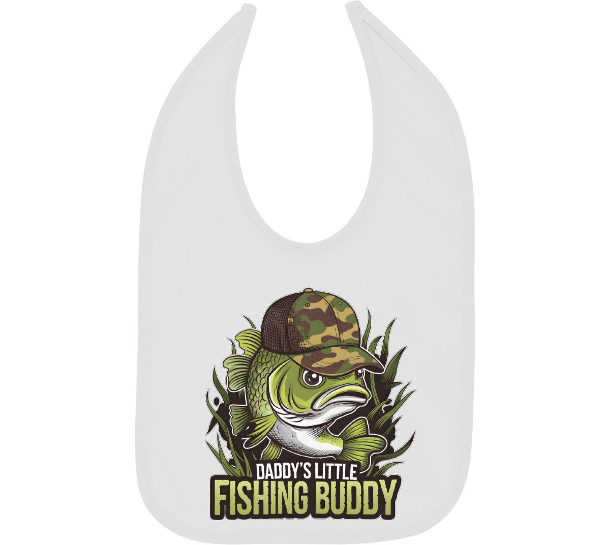 Daddy's Little Fishing Buddy Baby Bib