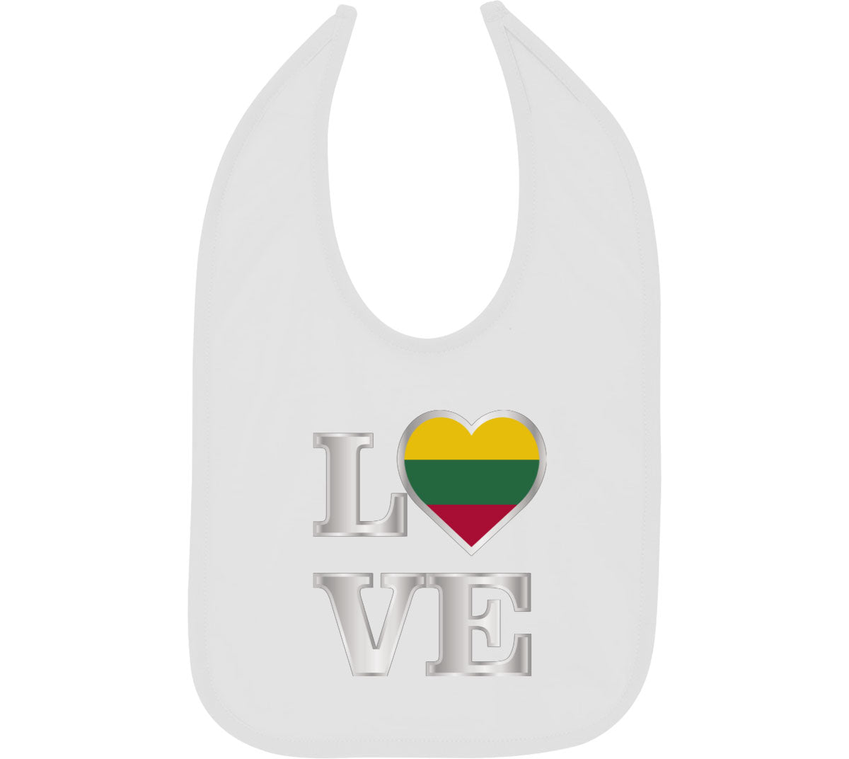 Lithuania Love Baby Bib