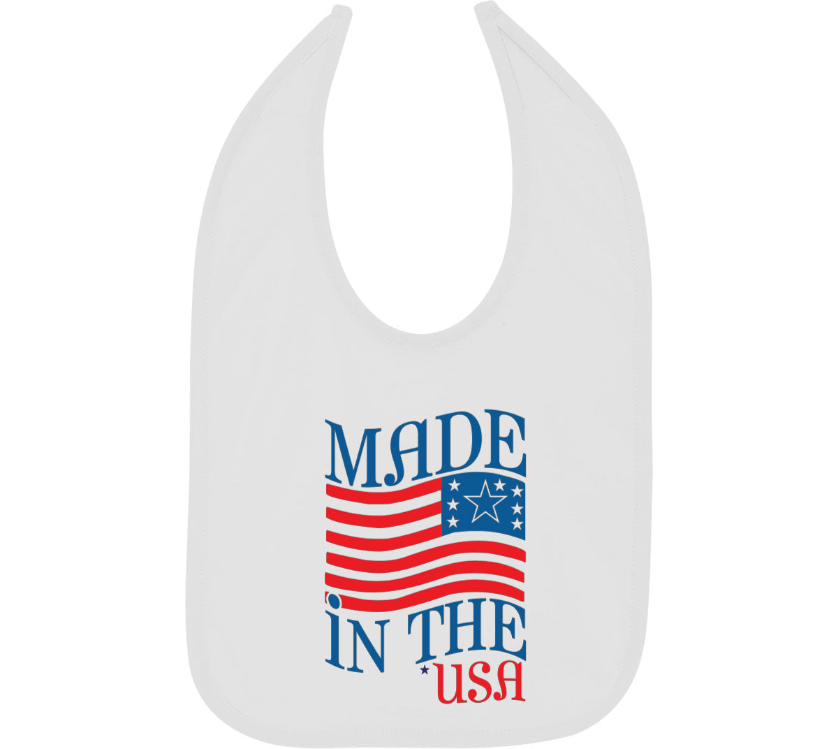 Made In The USA Patriotic Baby Bib