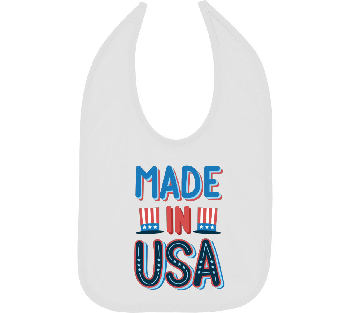Made In USA Patriotic Baby Bib