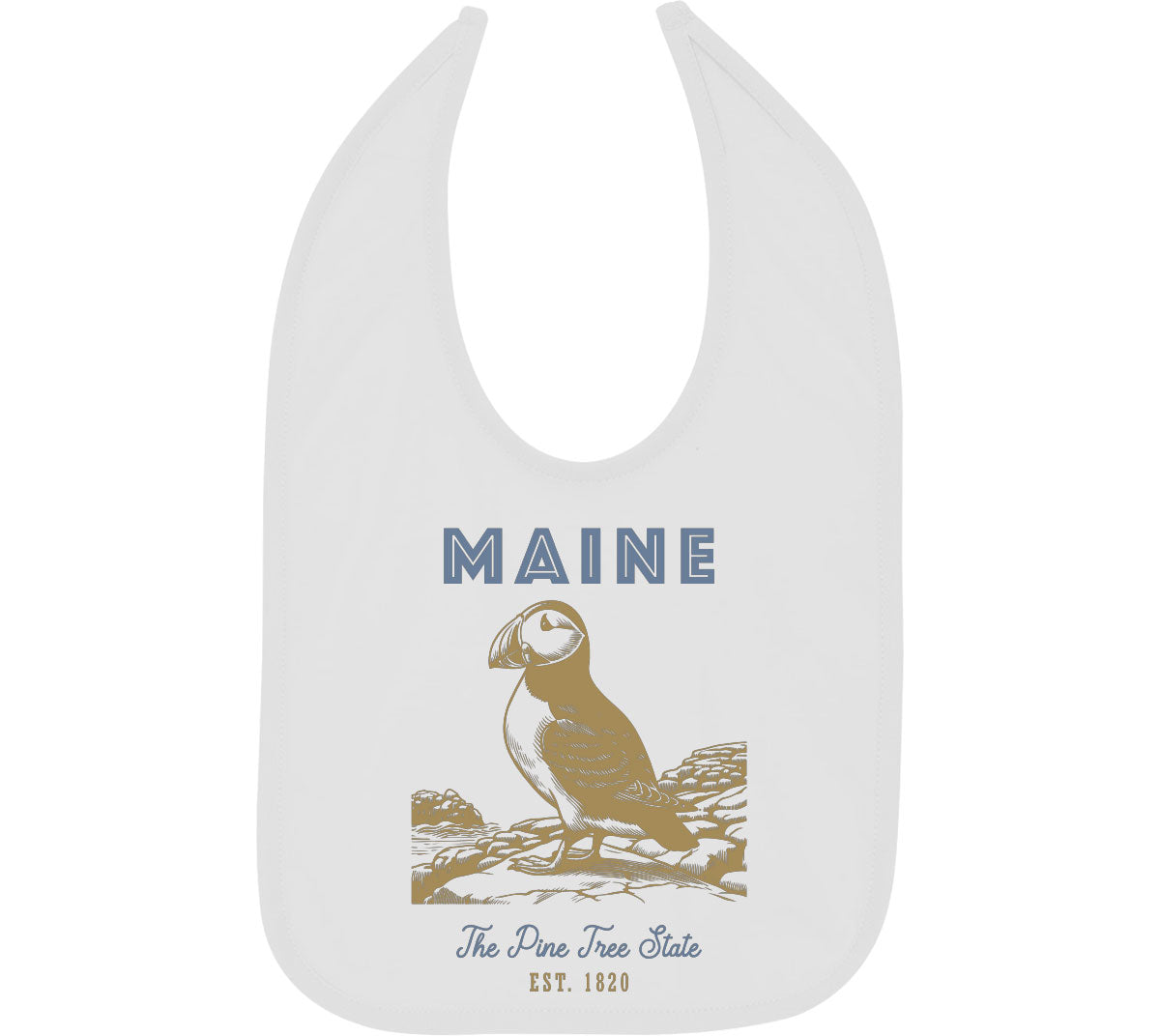 Maine State Vintage Baby Bib