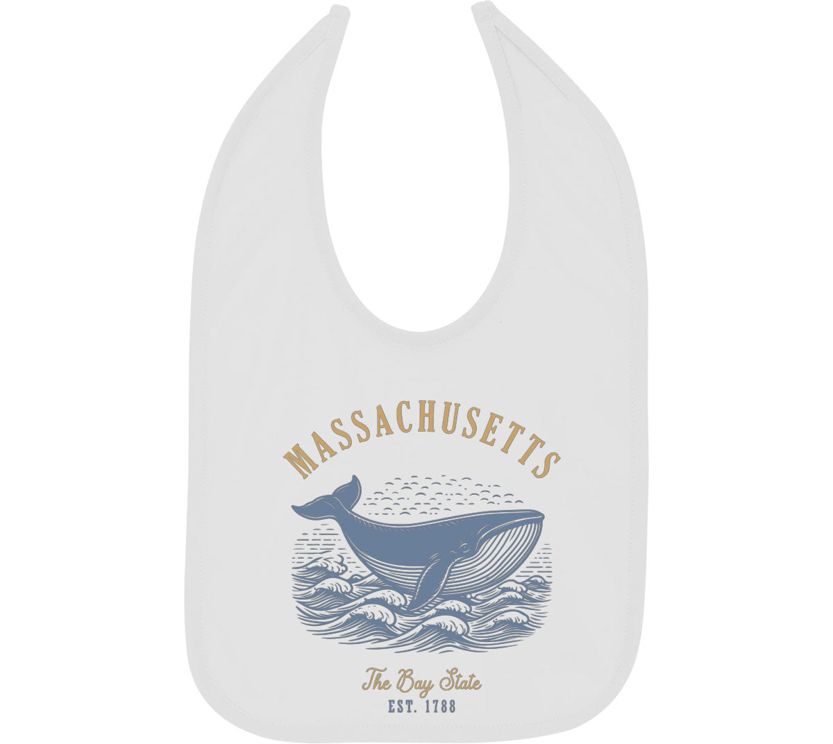 Massachusetts State Vintage Baby Bib