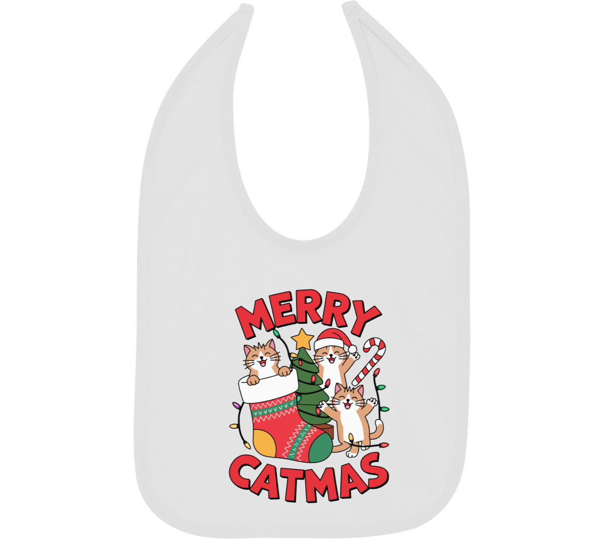 Merry Catmas Baby Bib