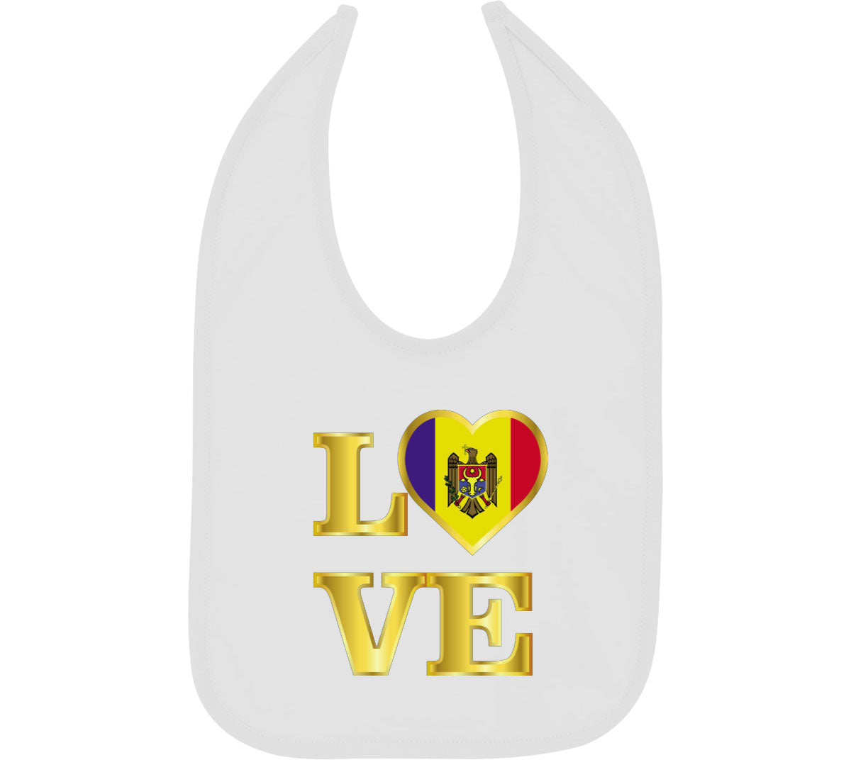 Moldova Love Baby Bib