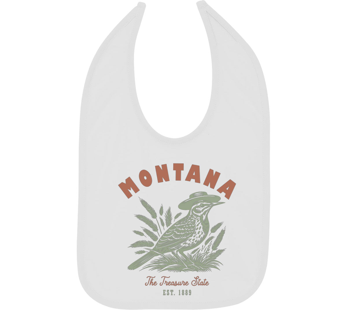 Montana State Vintage Baby Bib