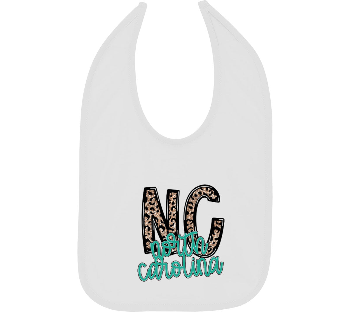 North Carolina State Abbreviation Baby Bib