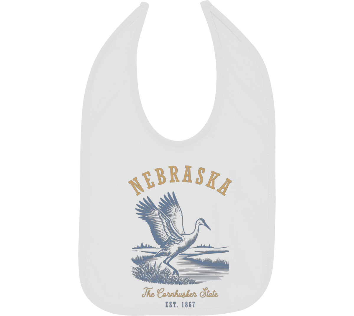 Nebraska State Vintage Baby Bib