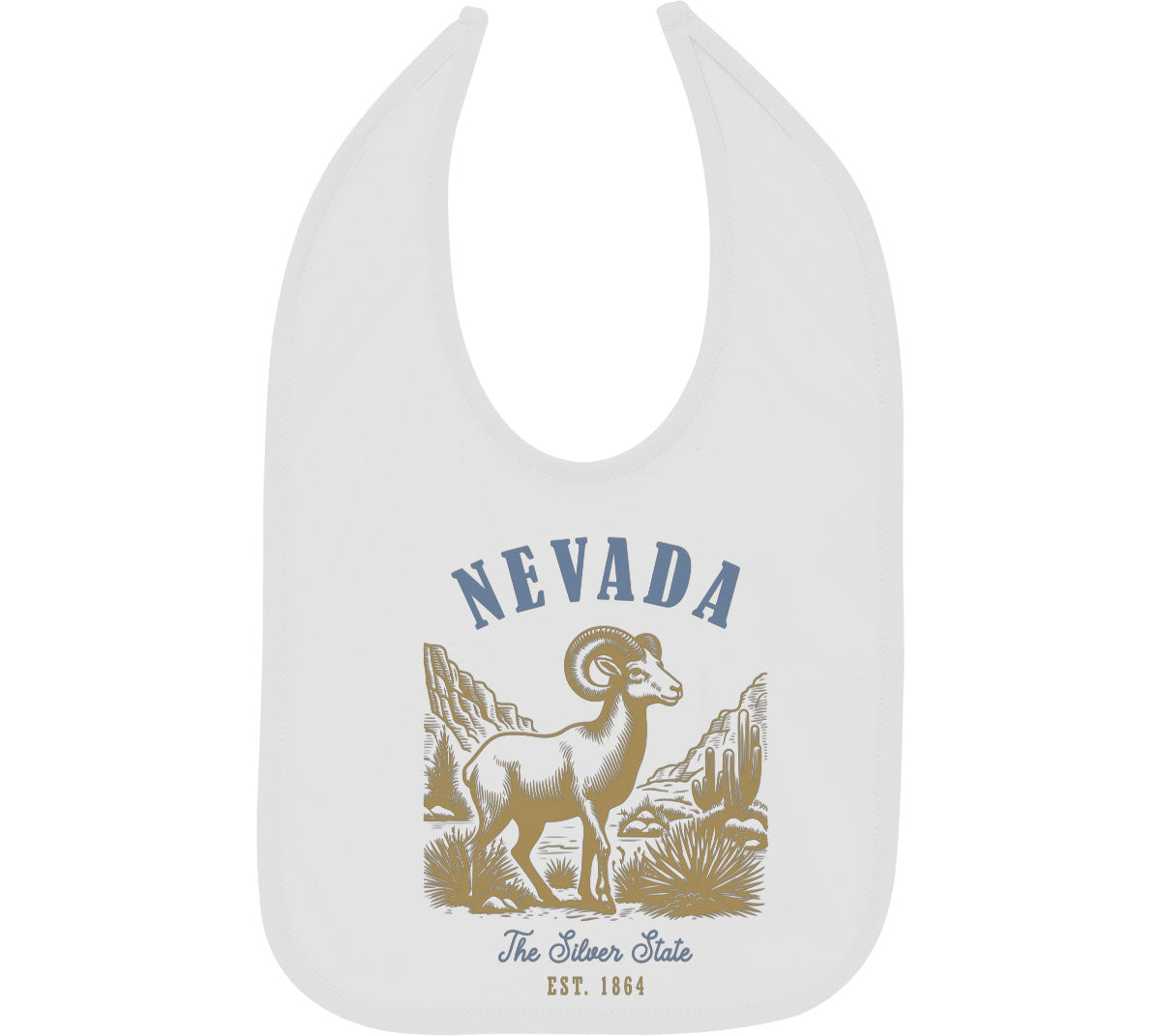 Nevada State Vintage Baby Bib