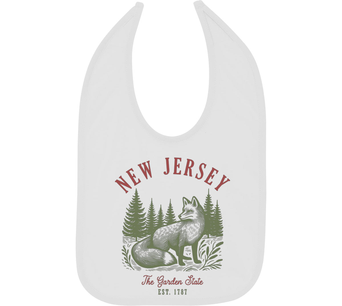 New Jersey State Vintage Baby Bib