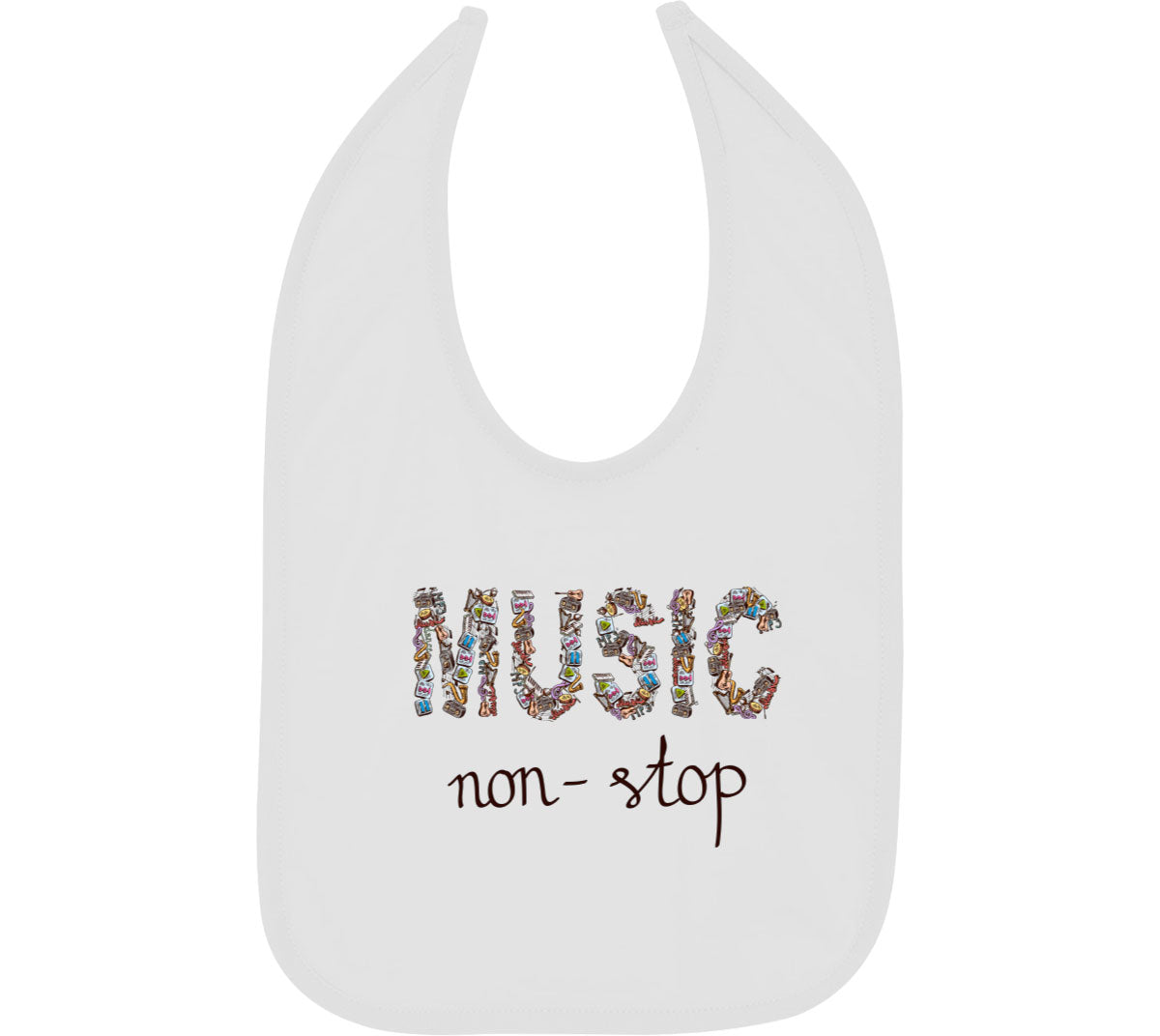 Music Non-Stop Baby Bib