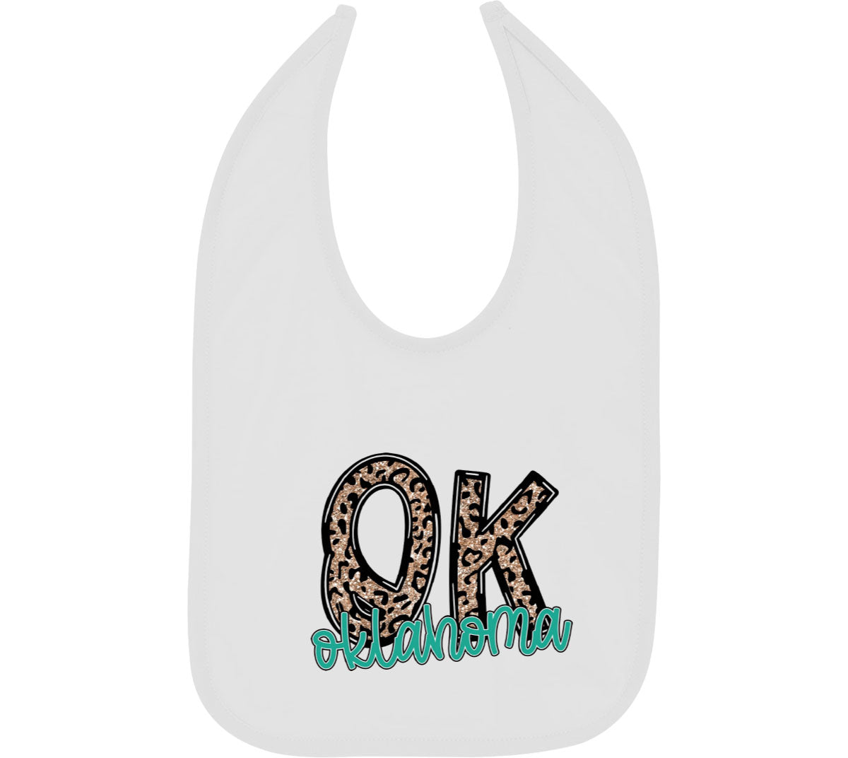 Oklahoma State Abbreviation Baby Bib