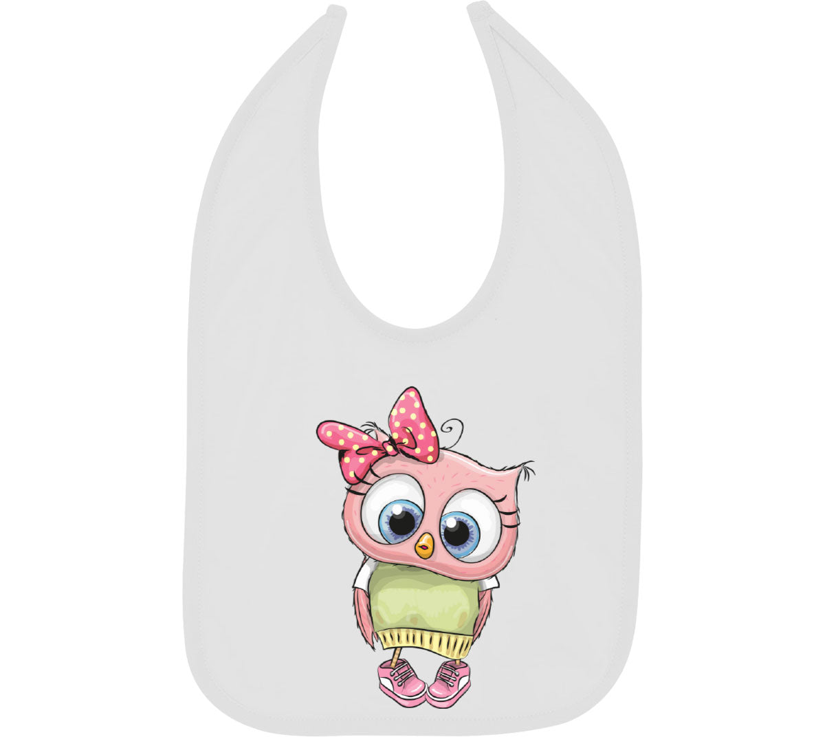 Cute Owl Cartoon Baby Bib