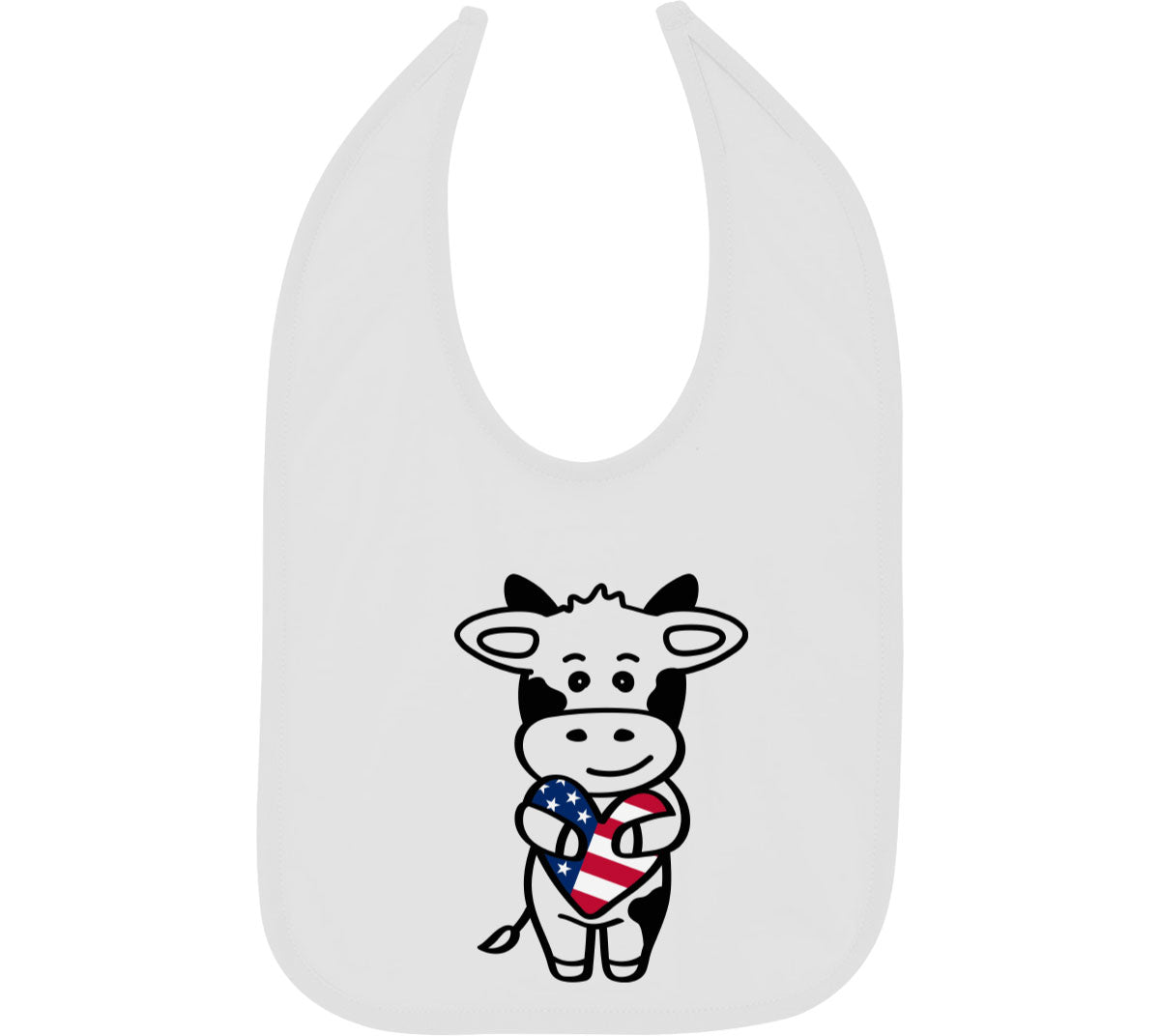 American Cow Patriotic Baby Bib