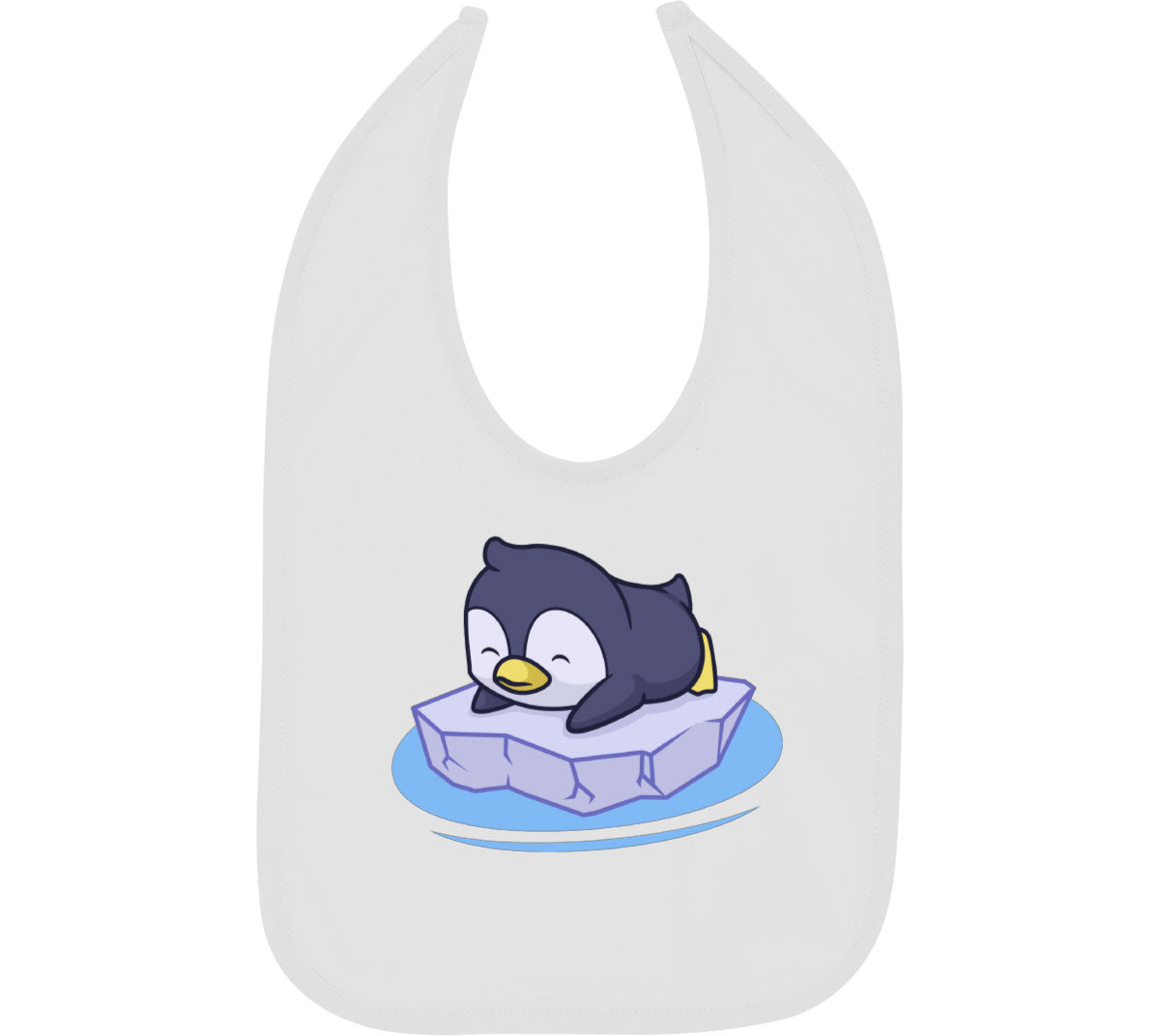 Penguin On Ice Block Baby Bib