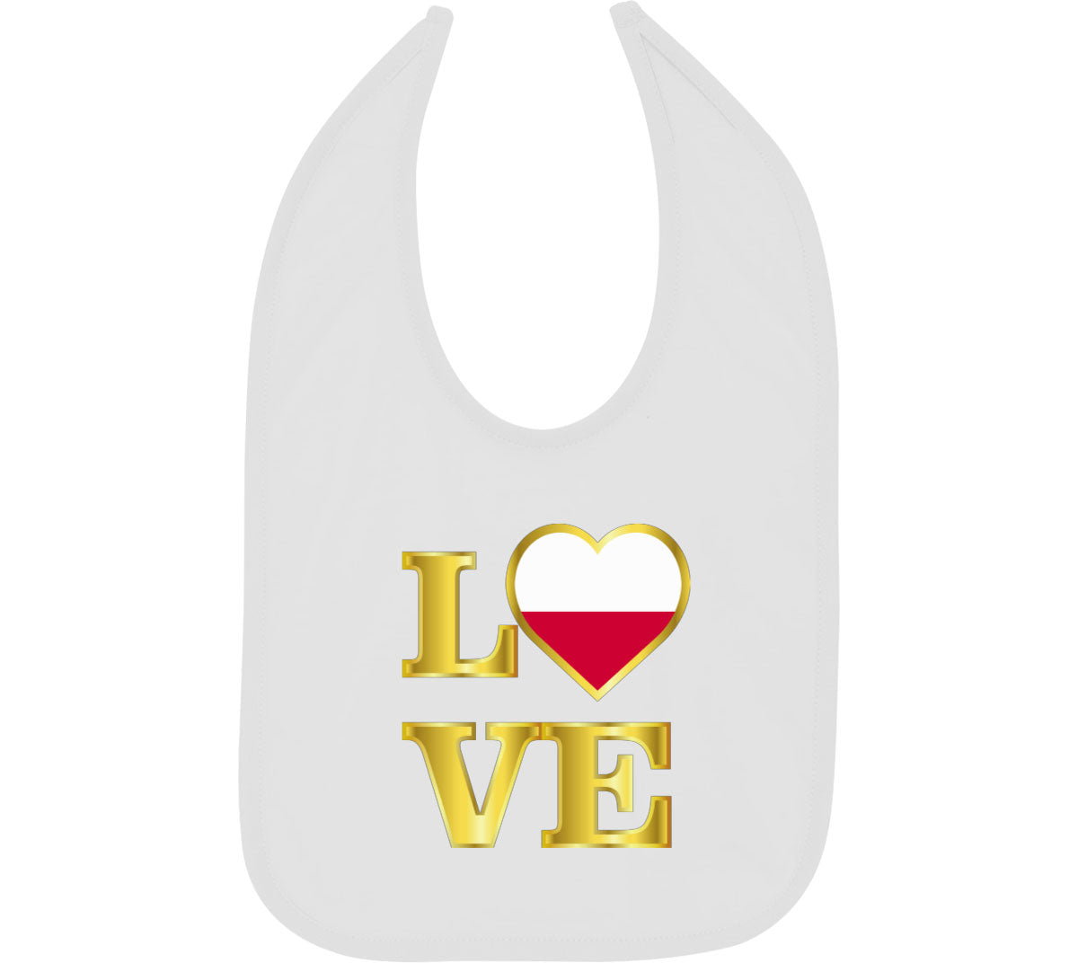 Poland Love Baby Bib