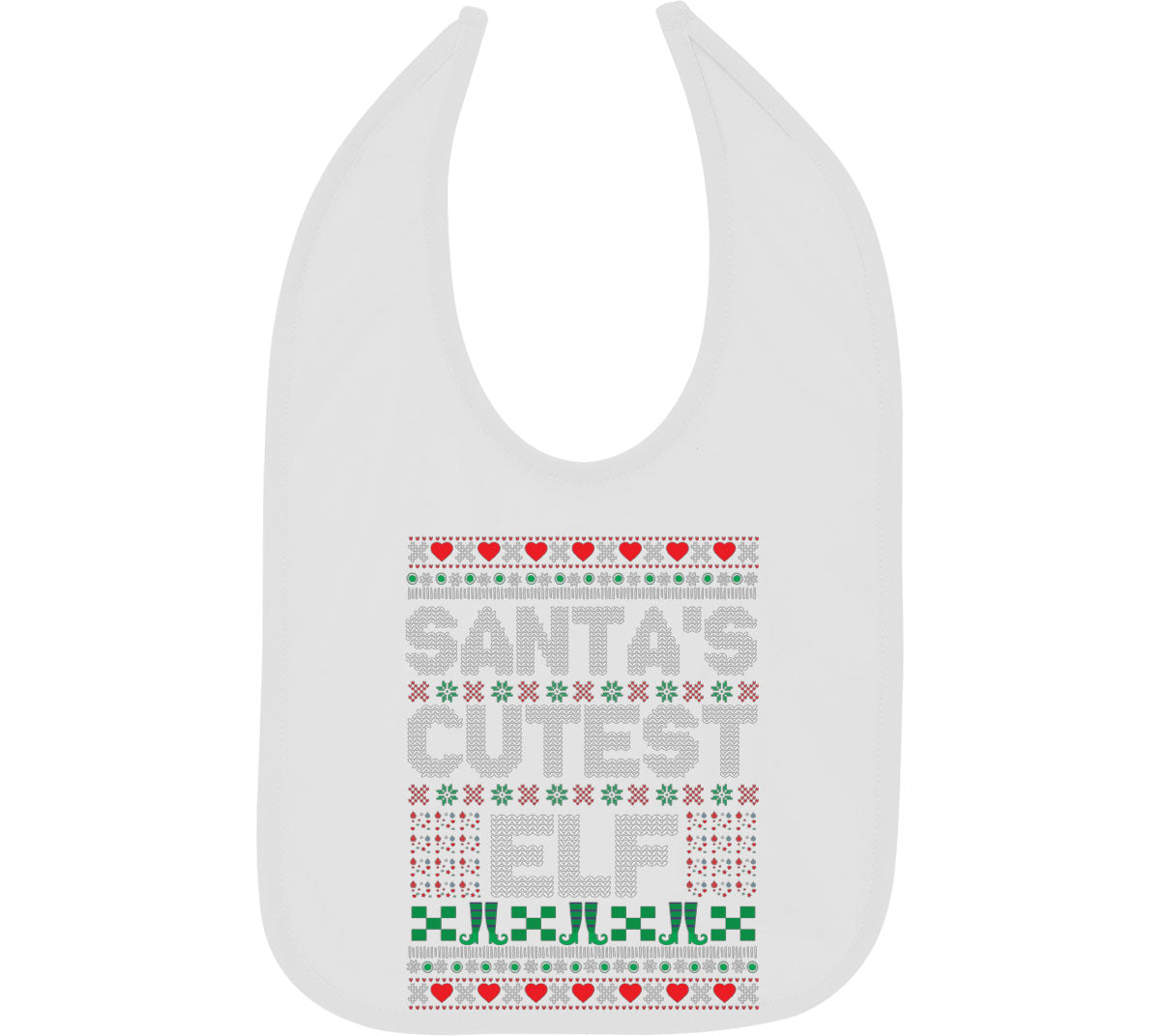 Santa's Cutest Elf Baby Bib