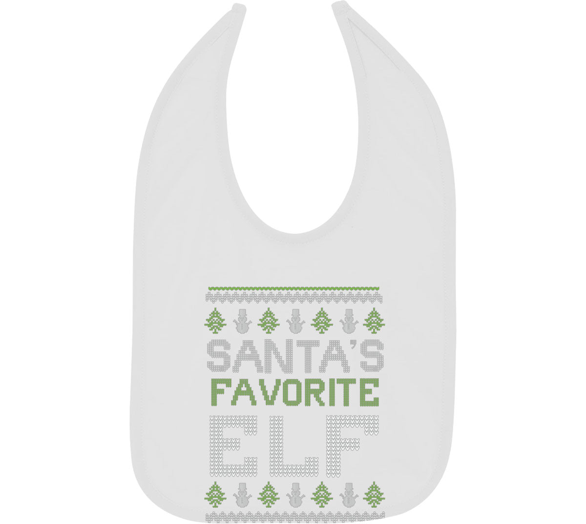 Santa's Favorite Elf Baby Bib